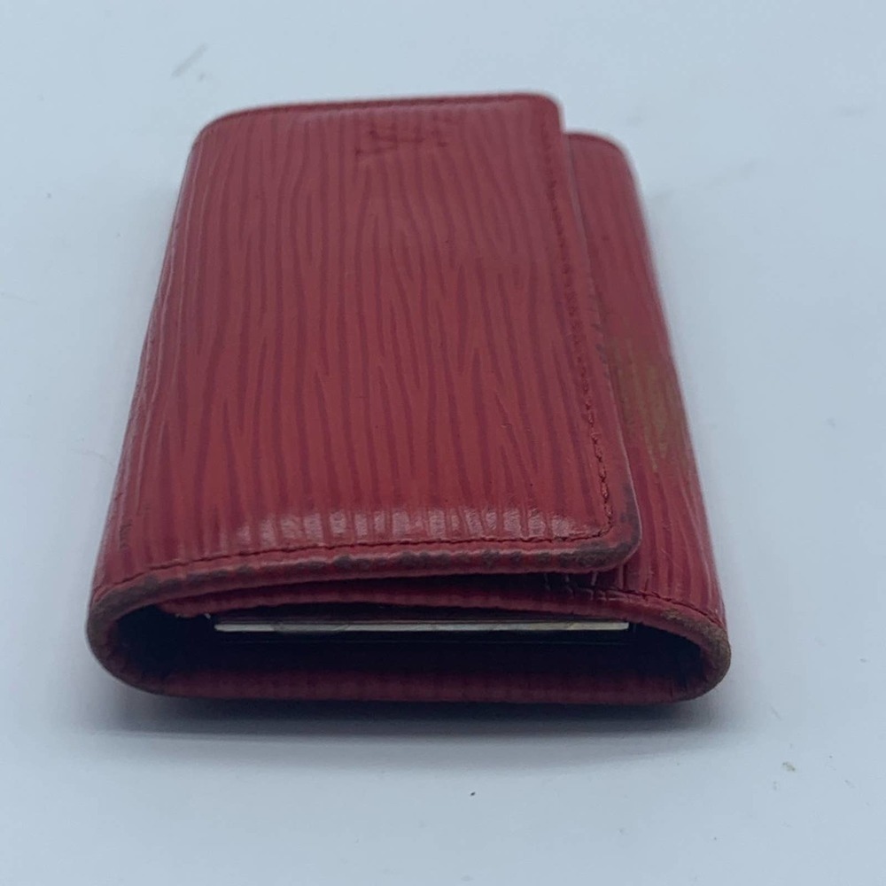 LOUIS VUITTON red leather key holder wallet - Picture 11 of 16